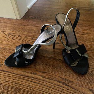 European jeweled slip on heels. Size 9 US